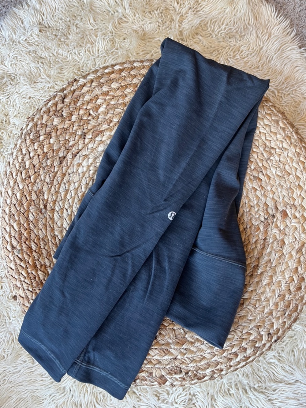 Lululemon Dark Gray Leggings with Subtle Texture